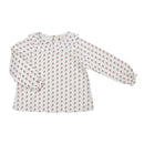 Charline Long Sleeve Blouse Linen/Cotton Ecru Printed - Child