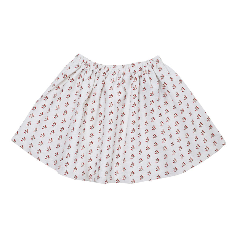 Eva Skirt Linen/Cotton Ecru Printed - Child