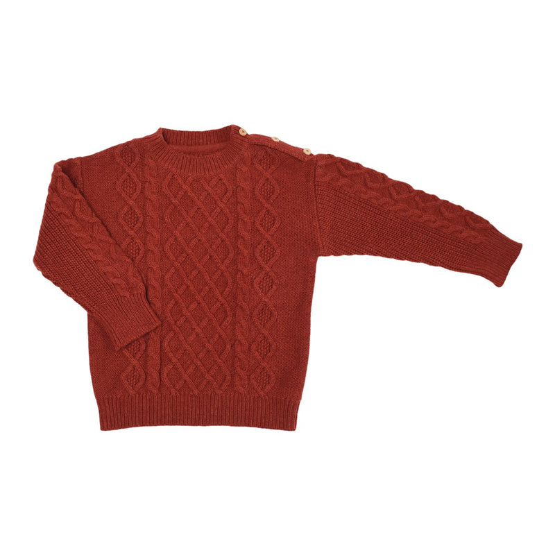 Pull Olga Tricot Chataigne 100% Laine - Enfant