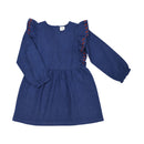 Robe Alienor Lin/Coton Marine - Enfant