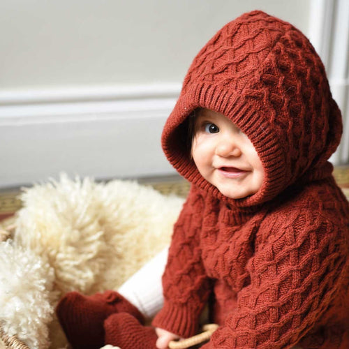 Eliott Tricot Chataigne 100% Wool Hood - Baby