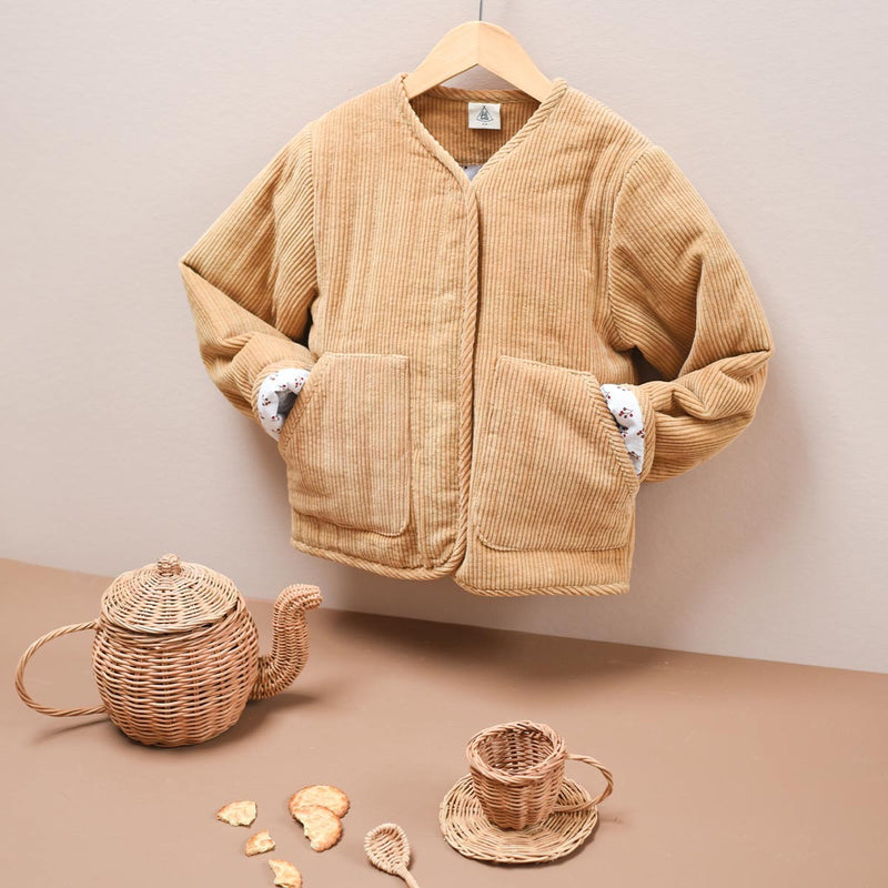 Veste Cléophée Velours Corduroy Biscuit - Enfant