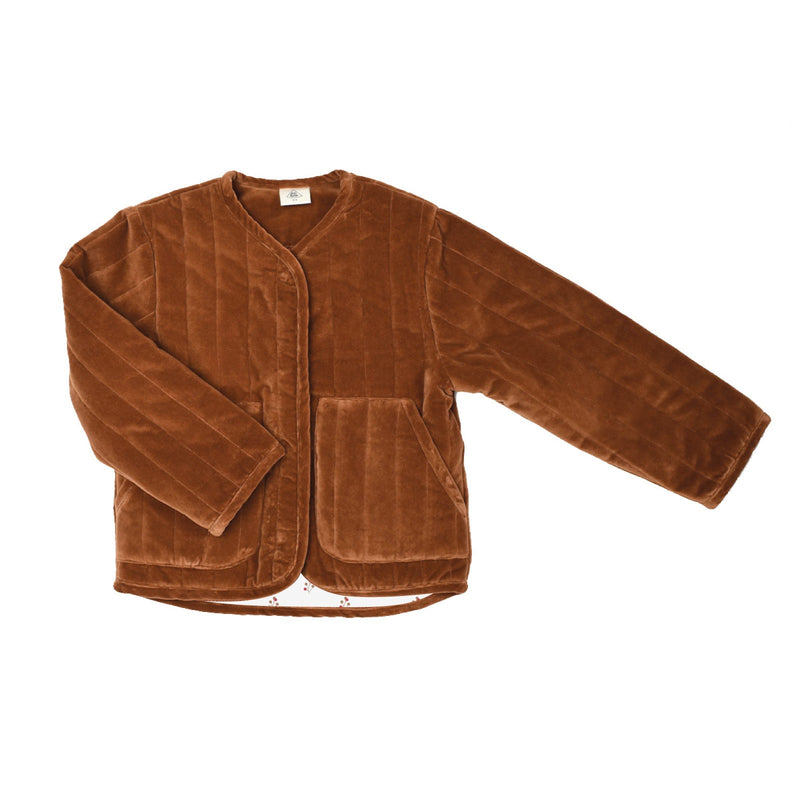 Veste Cléophée Velours Cacao - Enfant