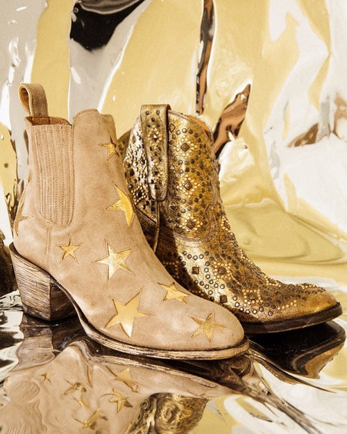 Circus Boots - Tan Suede Gold