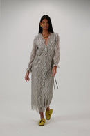 Robe Nicole En Dentelle Champagne