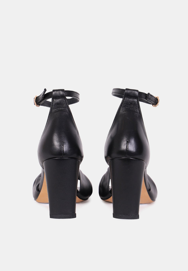 Sandales À Talons Eva - Cuir Noir