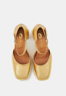 Sandales À Talons Ivy - Cuir Métallisé Or