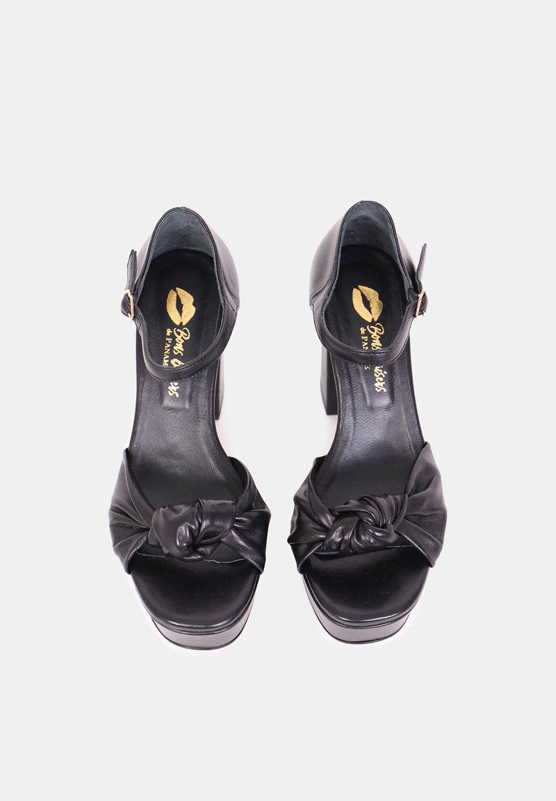 Sandales À Talons Monica - Cuir Noir