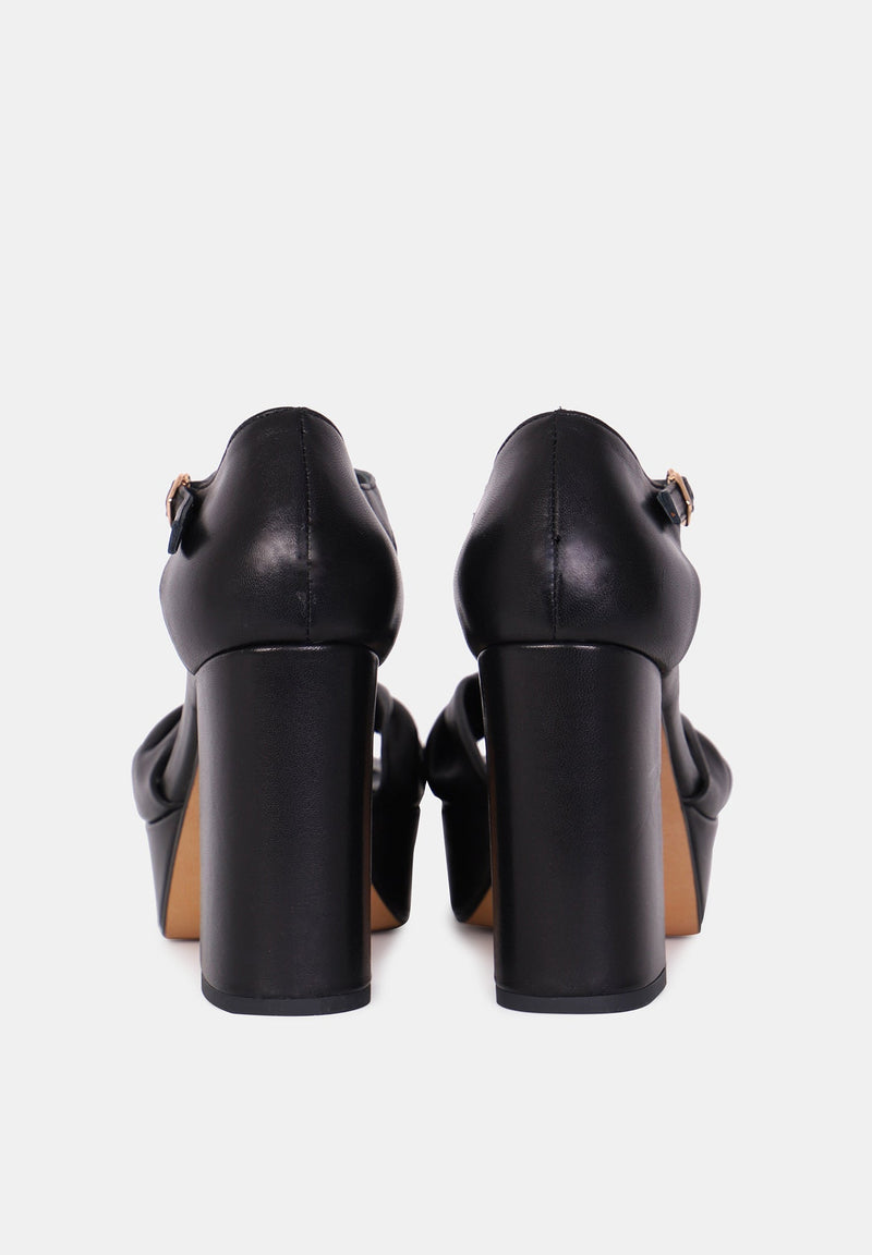 Sandales À Talons Monica - Cuir Noir