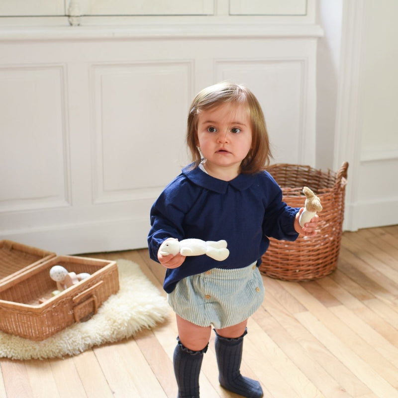 Bloomer Julien Velours Corduroy Bleu Eden - Bébé