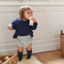 Octave Long Sleeve Blouse Linen/Cotton Navy - Baby