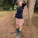 Zita 100% Wool Navy Knit Sweater - Child