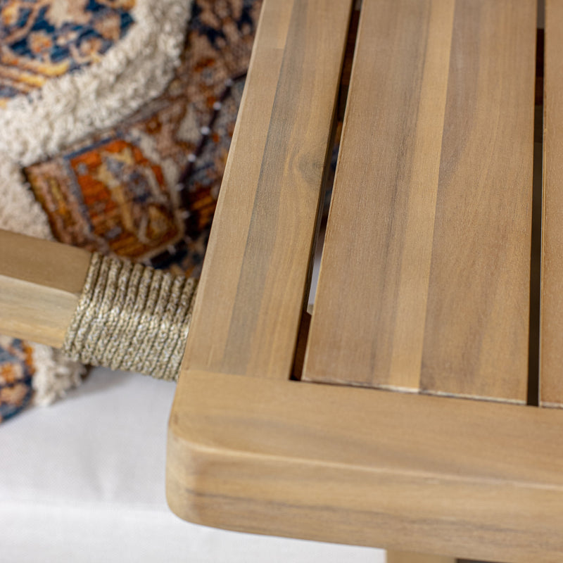 Saona - Ensemble Table Et 6 Fauteuils - Bois D'Acacia