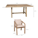 Saona - Ensemble Table Et 6 Fauteuils - Bois D'Acacia