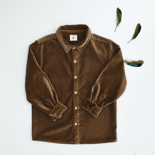 Maxime Velvet Shirt Fern Green - Child