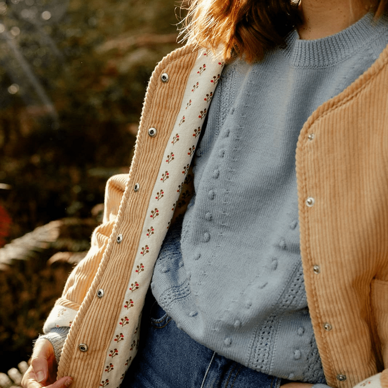 Veste Cléophée Velours Corduroy Biscuit - Femme