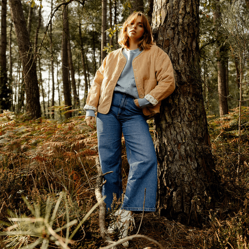 Veste Cléophée Velours Corduroy Biscuit - Enfant