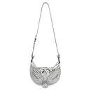 Versace Repeat Hobo Shoulder Bag - Silver - Woman