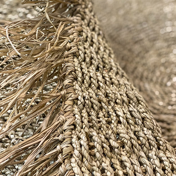 Alfombra Serifos De Fibras Naturales Con Flecos