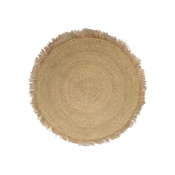 Alfombra Serifos De Fibras Naturales Con Flecos