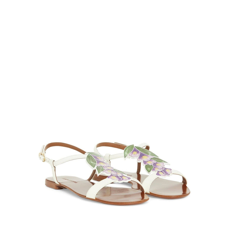Dolce & Gabbana Leather Sandals - White - Woman