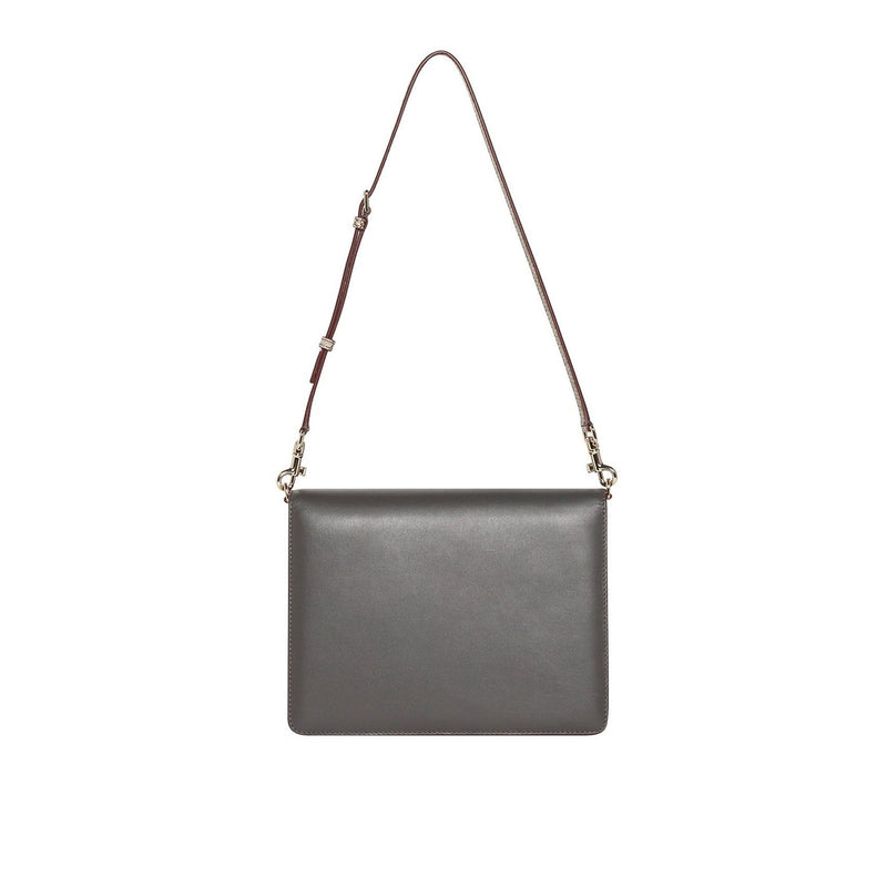 Dolce & Gabbana Leather Shoulder Bag - Grey - Woman