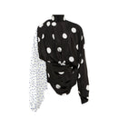 Top Balenciaga Polka Dot High Neck Top - Noir - Femme