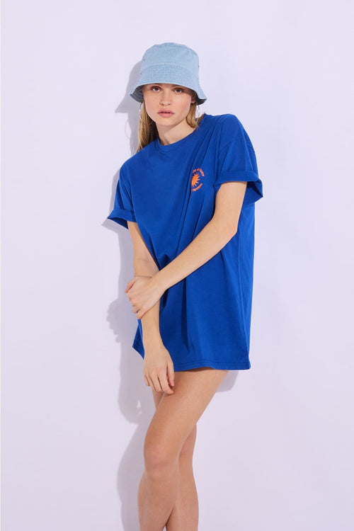 Kinou Tee-Shirt Dress - Ocean Blue