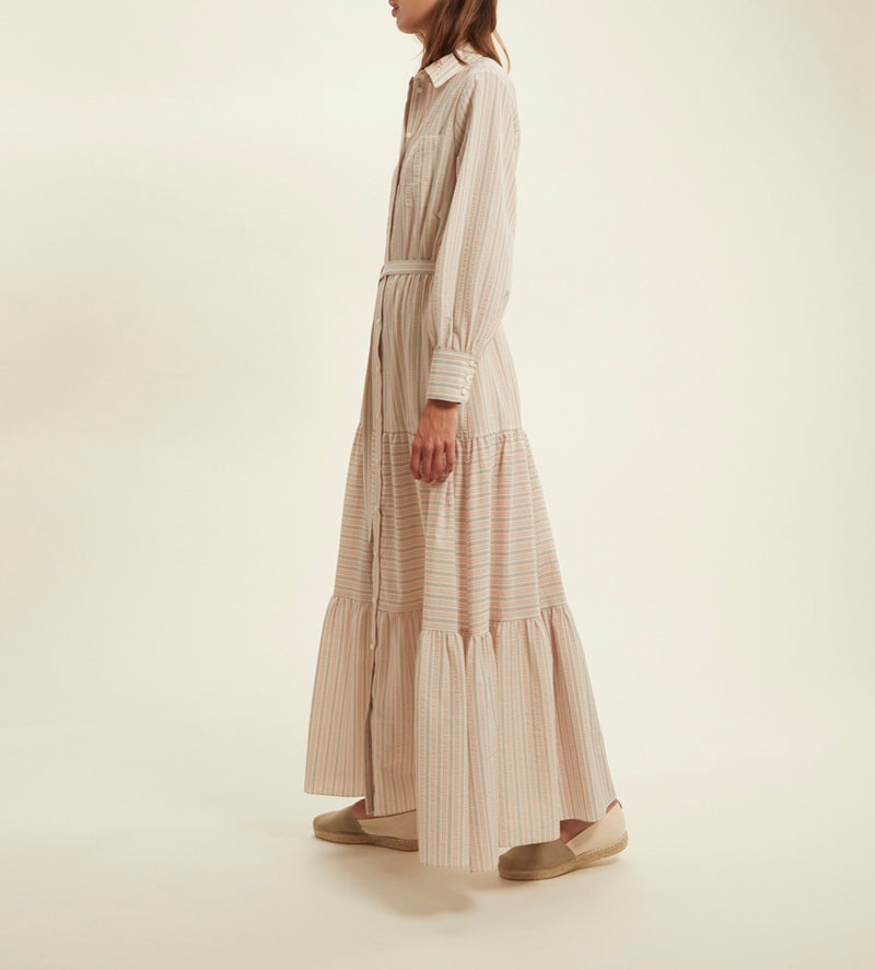 Lena Dress - Ecru Multico