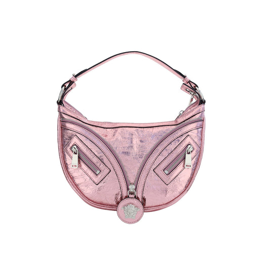 Versace Repeat Hobo Shoulder Bag - Pink - Woman