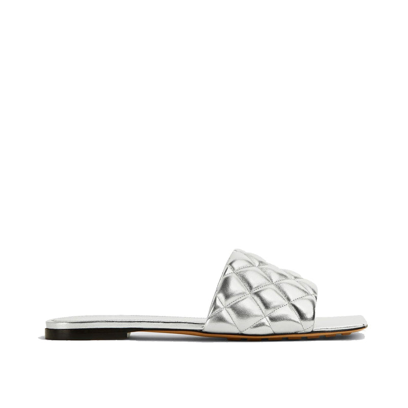 Bottega Veneta Padded Sandals - Silver - Woman