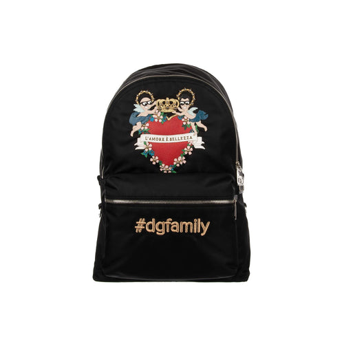 Dolce & Gabbana Family Patch Backpack - Black - Man