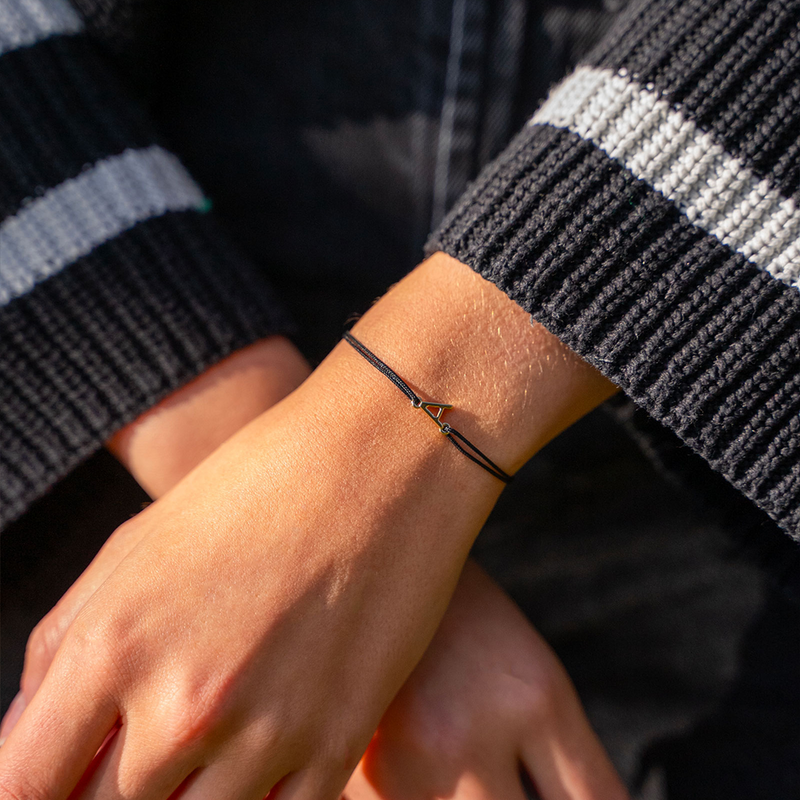 Bracelet Z - Doré - Noir