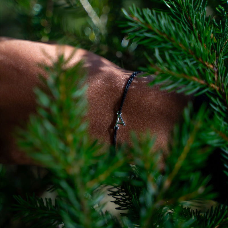 Bracelet I - Plaqué Argent - Noir