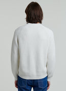 Fursac - Sweater Blanc In Wool And Cotton