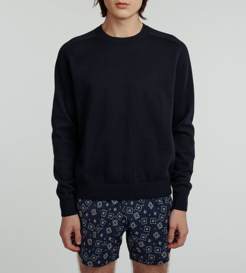 Fursac - Round Neck Sweater - Navy