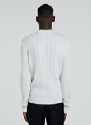 Fursac - Wool Cotton Cable Sweater - Ecru