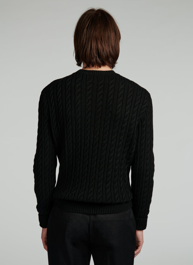 Fursac - Round Neck Sweater - Black