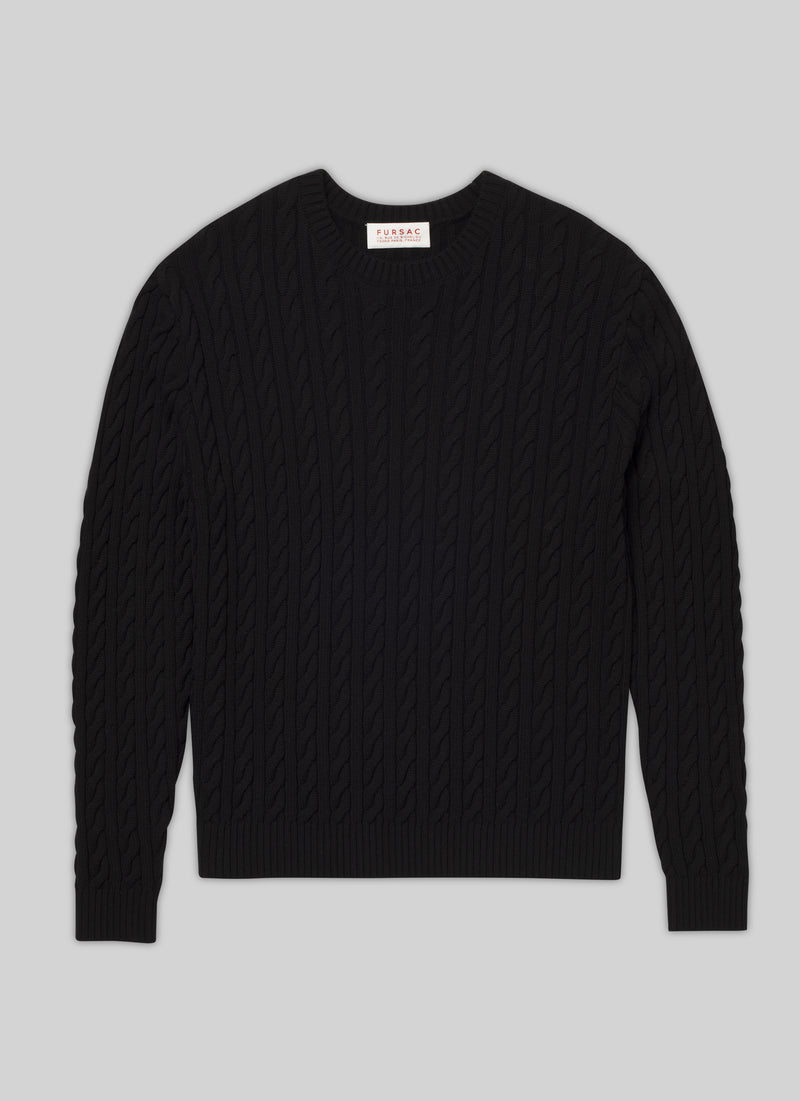 Fursac - Round Neck Sweater - Black