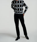 Fursac - Geometric Cotton And Cashmere Sweater