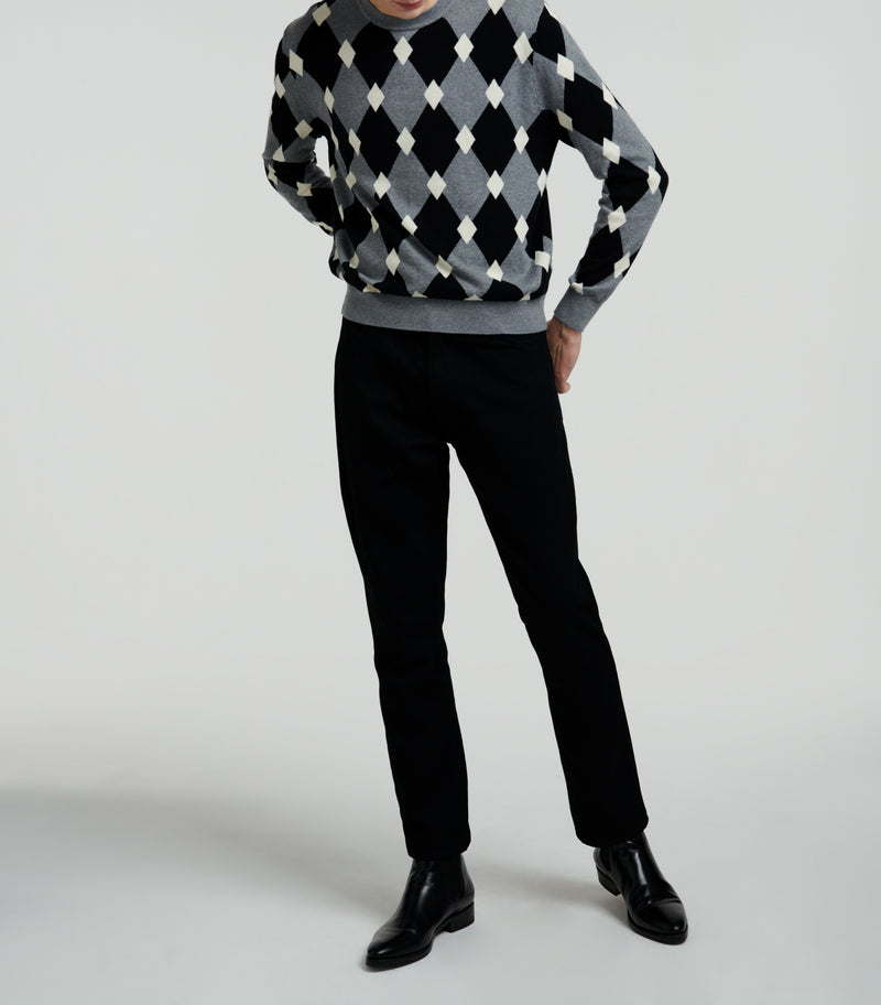 Fursac - Geometric Cotton And Cashmere Sweater