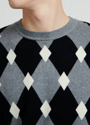 Fursac - Geometric Cotton And Cashmere Sweater