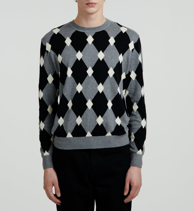 Fursac - Geometric Cotton And Cashmere Sweater