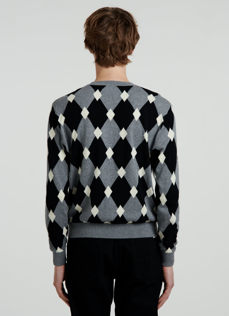 Fursac - Geometric Cotton And Cashmere Sweater