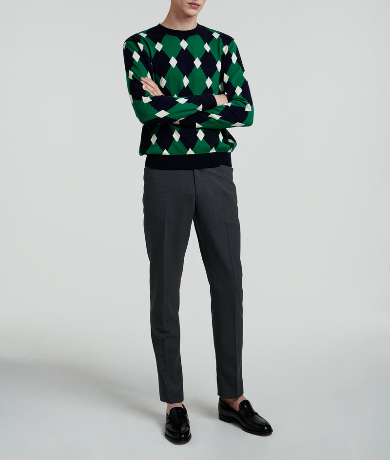 Fursac - Geometric Cotton And Cashmere Sweater