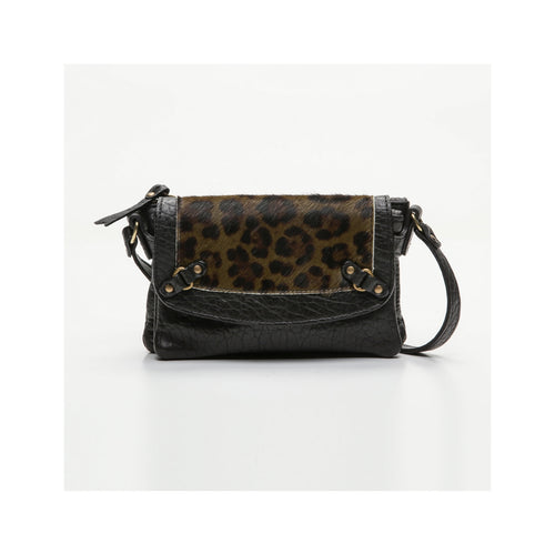 Mini Pochette - Joe - Black / Leopard Green