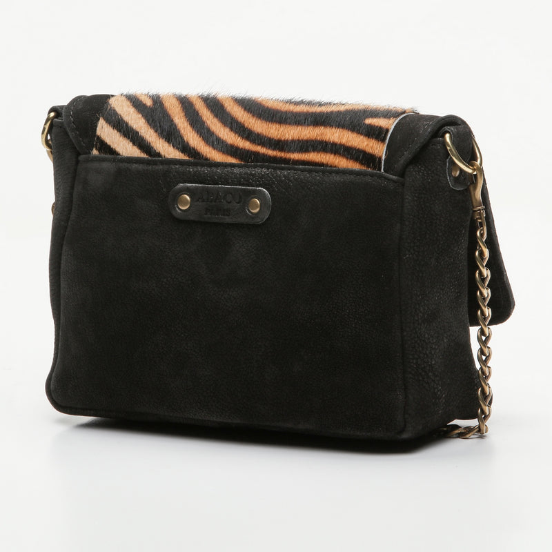 Clutch bag - Gaby - Black / Zebre