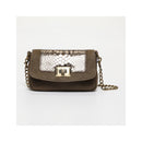 Clutch bag - Mini Gaby - Marron / Imprime Python Marron Metallique