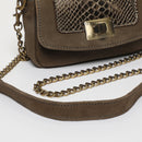 Pochette - Mini Gaby - Marron / Imprime Python Marron Metallique