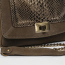 Pochette - Gaby - Marron / Imprime Python Bronze Metallique